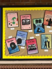 art display showing Year 6 ww2 themed propagand posters 1