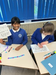 Children clearly explaining their answers 