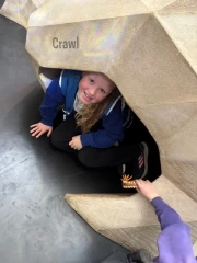 Child looking around the musuem.